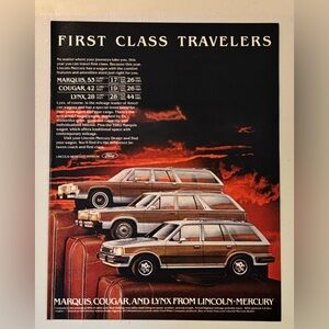 Marquis, Cougar, Lynx Lincoln mercury 1981 Advertisement (Life Magazine print)